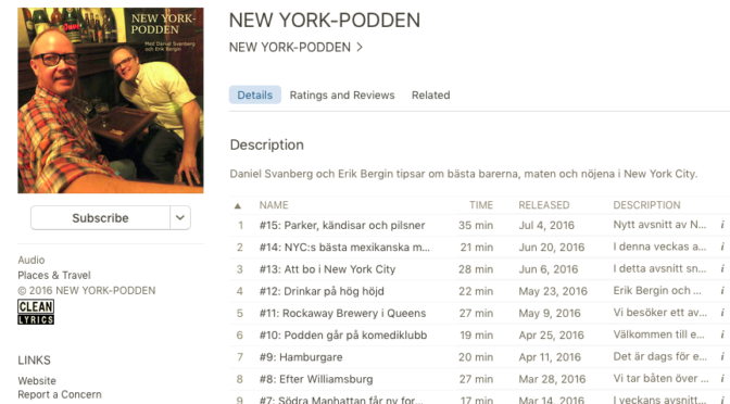 New York-podden tillbaka i iTunes